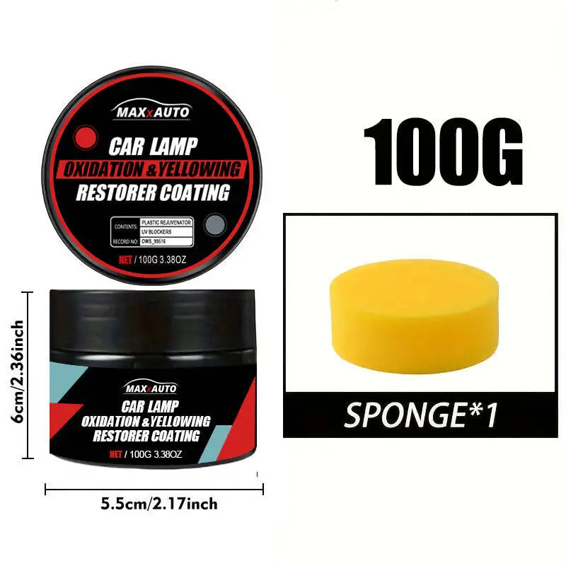Kit Restaurare Faruri Auto – Îndepărtează Îngălbenirea și Zgârieturile (100G / 200G / 300G)