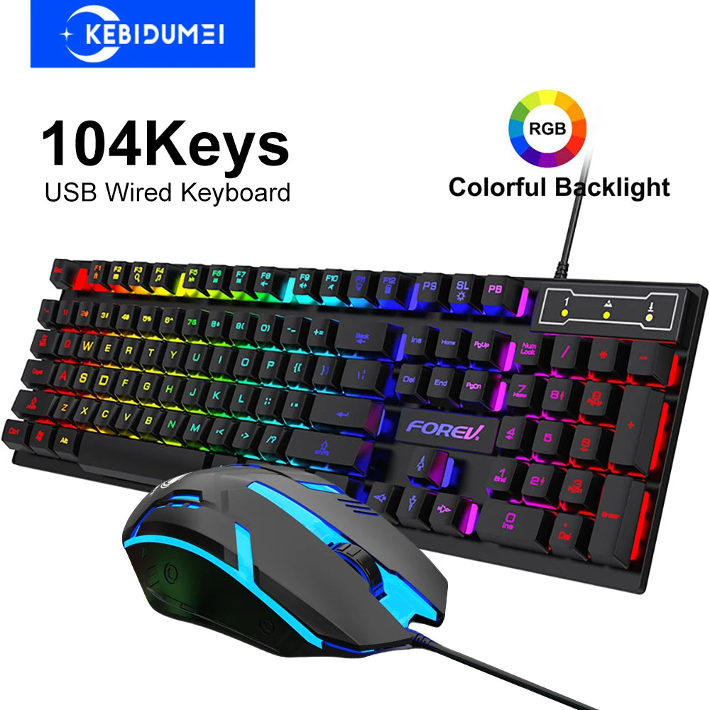 Set Gaming RGB - Tastatură + Mouse (104 Taste )