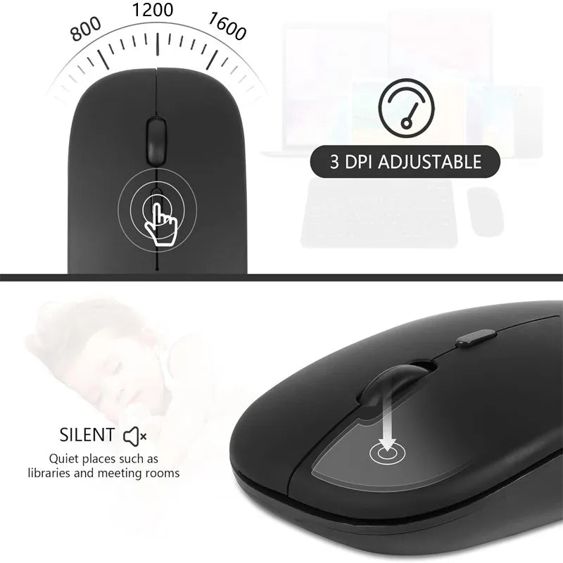 Mouse Wireless + Bluetooth Dual Mode
