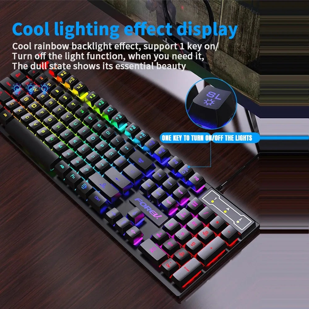 Set Gaming RGB - Tastatură + Mouse (104 Taste )
