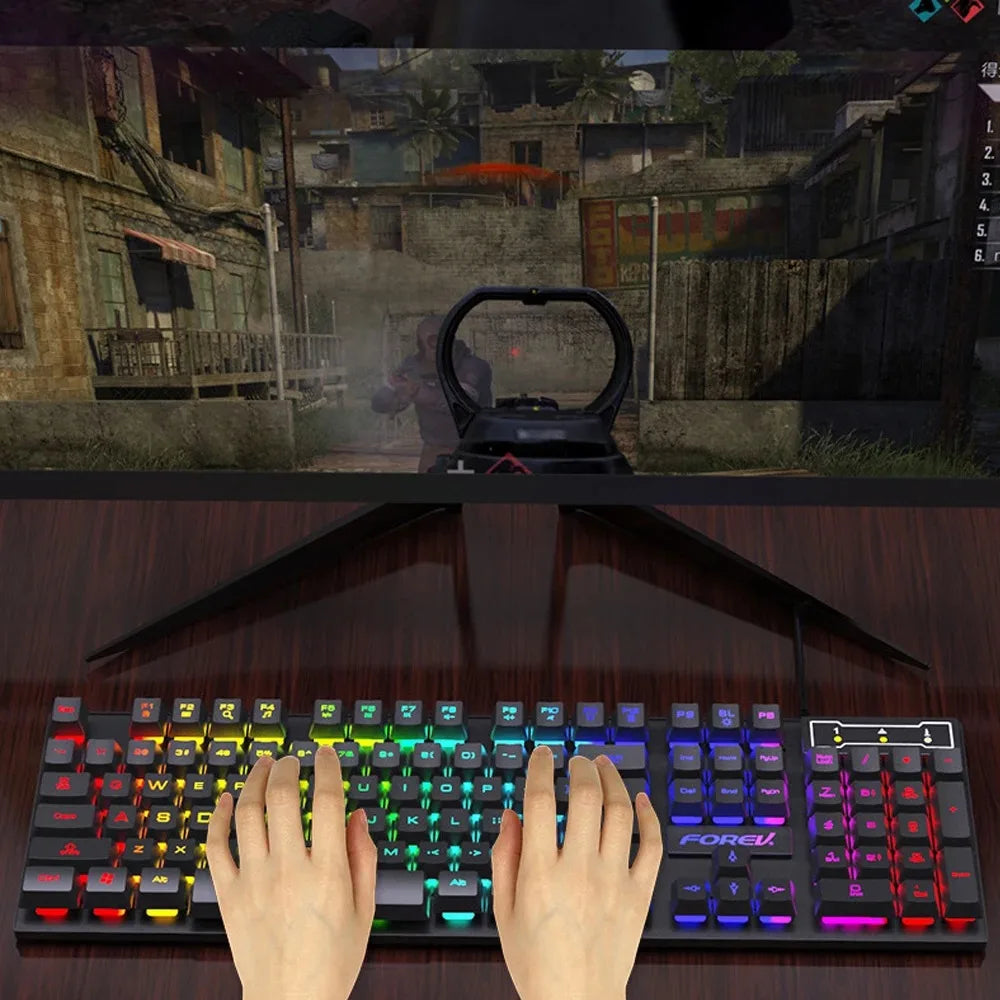 Set Gaming RGB - Tastatură + Mouse (104 Taste )