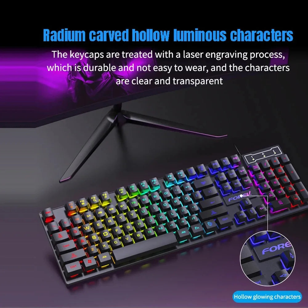 Set Gaming RGB - Tastatură + Mouse (104 Taste )